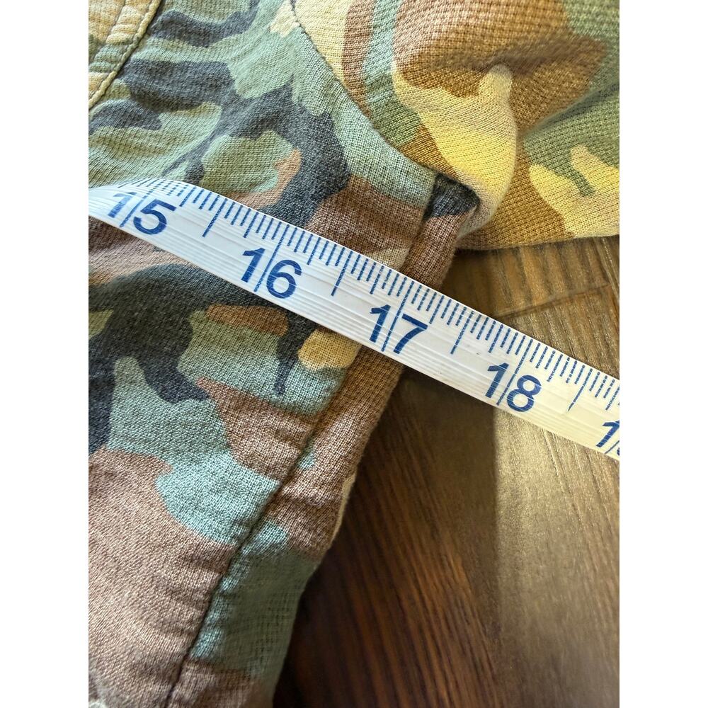 Free People Collarless Fitted Long Sleeve Camo Blazer/Jacket Size 6 - Picture 11 of 12